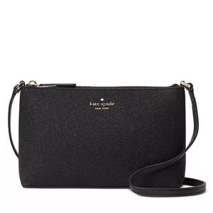 Kate Spade black glitter crossbody purse